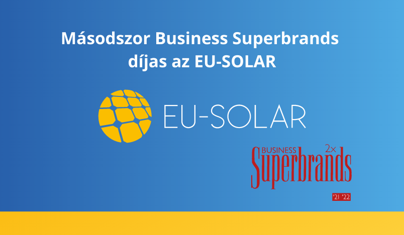 Lakossági és szakértői mérce: másodszor Superbrands-díjas az EU-SOLAR